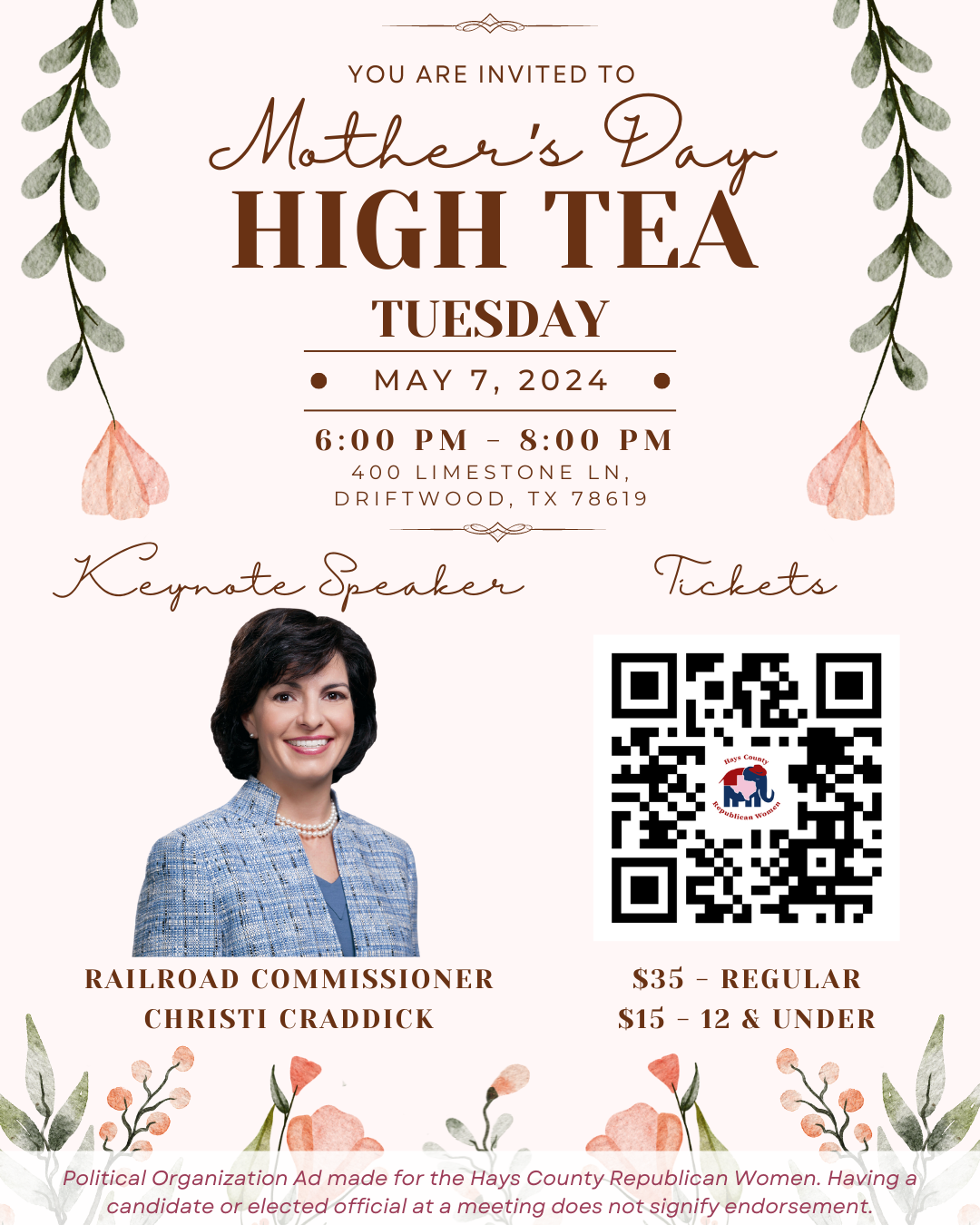 HCRW: Mother's Day High Tea